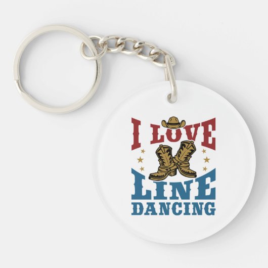 I Love Line Dancing Sleutelhanger (Voorkant)