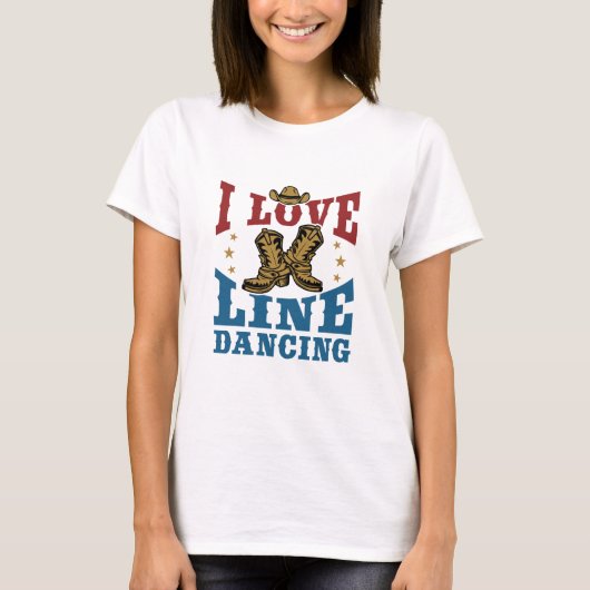 I Love Line Dancing T-shirt (Voorkant)