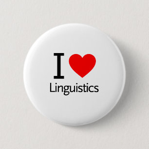 I Love Linguistics Ronde Button 5,7 Cm