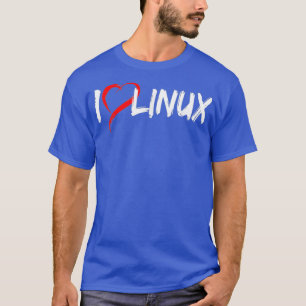 I Love Linu with Heart t-shirt Penguin Tu Open Os