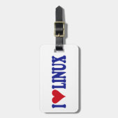 I Love Linux Bagagelabel (Voorkant verticaal)
