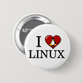 I Love Linux Button (Voorkant /achterkant)
