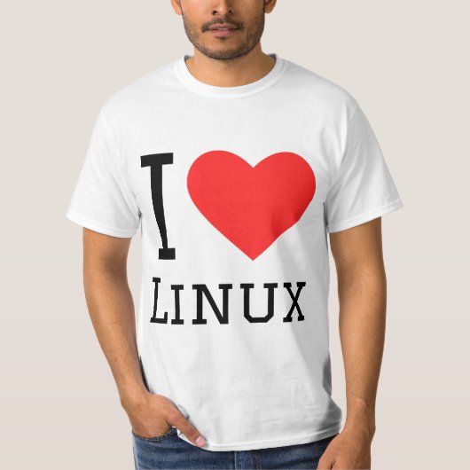 I love linux t-shirt (Voorkant)