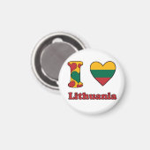 I love Lithuania Magneet (Voorkant / Achterkant)