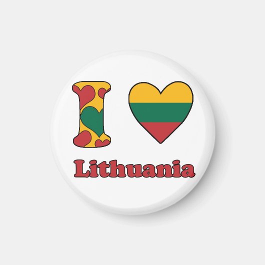 I love Lithuania Magneet (Voorkant)