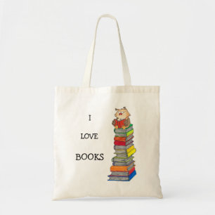 I LOVE LIVRES sac fourre-tout par Nicole Janes