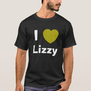 I Love Lizzy T Shirt (zwart)