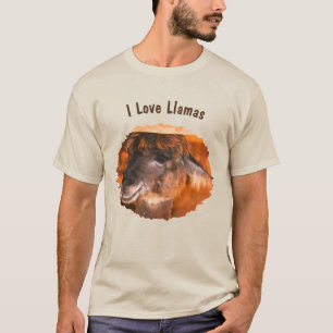I Love Llamas Boerderij Animal T-shirt