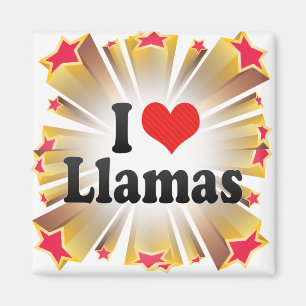 I Love Llamas Magneet