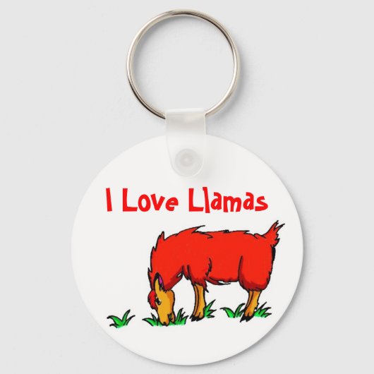 I Love Llamas Sleutelhanger (Voorkant)