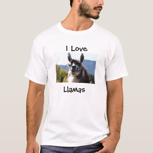 I Love Llamas T-shirt (Voorkant)