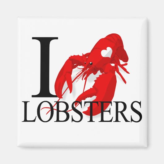 I Love Lobsters Magnets (Devant)