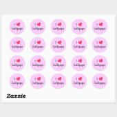 I Love Lollipops Ronde Sticker (Vel)