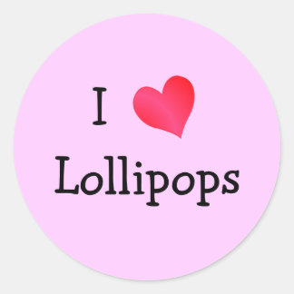 I Love Lollipops Ronde Sticker