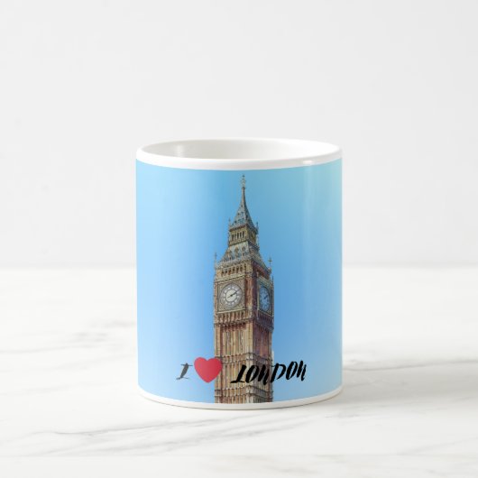 I Love London Mug – Big Ben Illustration Souvenir (Centre)
