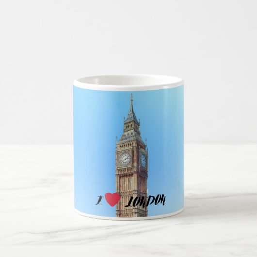 I Love London Mug – Big Ben Illustration Souvenir  (Centre)