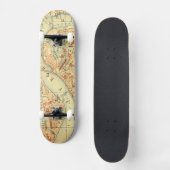 I Love London - Old Map River Thames Skateboard (Voorkant)