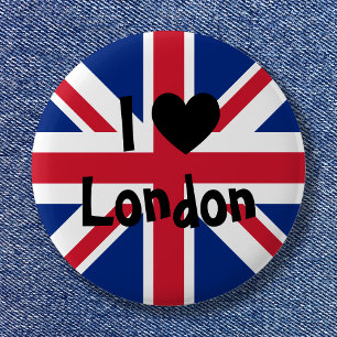 I Love London Ronde Button 5,7 Cm