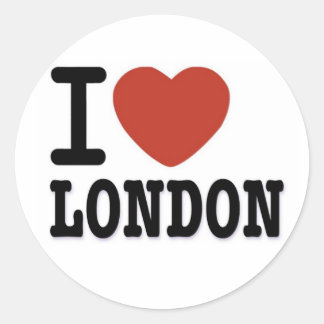 I LOVE LONDON RONDE STICKER