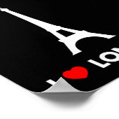 I Love Londres - Poster Tour Eiffel (Coin)