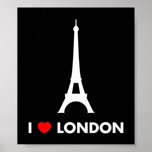 I Love Londres - Poster Tour Eiffel (Devant)