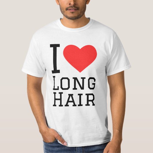 I love long hair t-shirt (Voorkant)