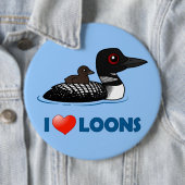 I Love Loons Ronde Button 6,0 Cm (In situ)