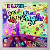 I LOVE Los Angeles Cool Energy Poster (Devant)