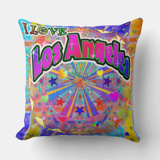 I LOVE Los Angeles Cosmic Unity Coussin (Recto)