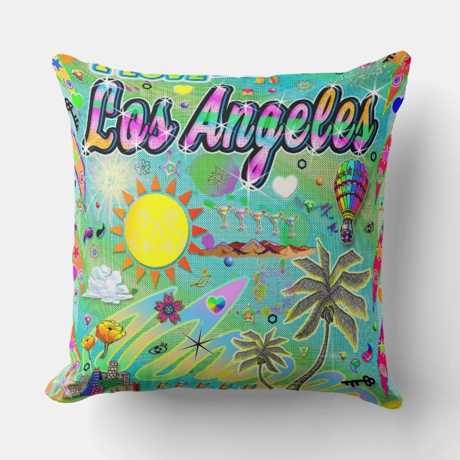 I LOVE Los Angeles Nu Era Coussin (Recto)