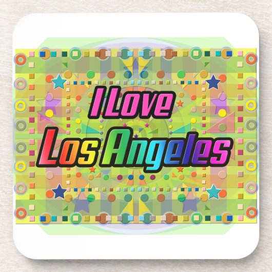 I Love Los Angeles Smile Bright Dessous de verre (Devant)