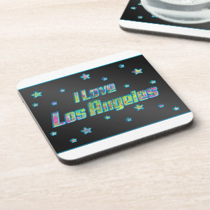 I Love Los Angeles Smile Stars Dessous de verre