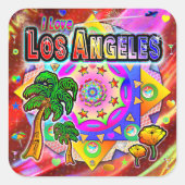 I LOVE Los Angeles Tropical Friends Sticker (Devant)