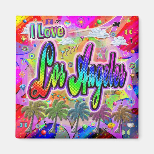 I LOVE Los Angeles Vista Express Magnet (Devant)