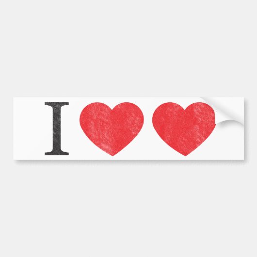 I Love Love Bumpersticker (Voorkant)