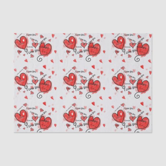 I Love, Love, Love You Tissuepapier (Voorkant)