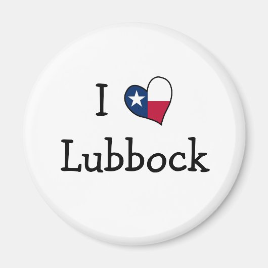 I Love Lubbock Texas Magneet (Voorkant)