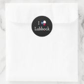 I Love Lubbock Texas Ronde Sticker (Tas)