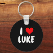 I Love Luke - Heart - Name Sleutelhanger (Voorkant)