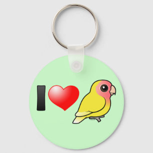 I Love Lutino Peach-face Lovevogels Sleutelhanger