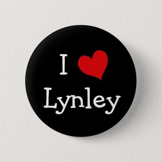 I Love Lynley Ronde Button 5,7 Cm (Voorkant)
