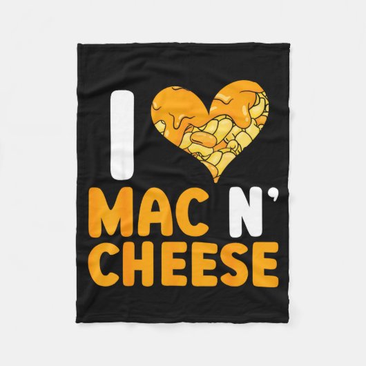 I Love Mac N' Cheese Funny Mac And Cheese Fleece Deken (Voorkant)