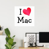 I Love Mac Poster (Thuiskantoor)