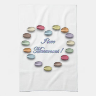 I Love Macaroons Towel Theedoek