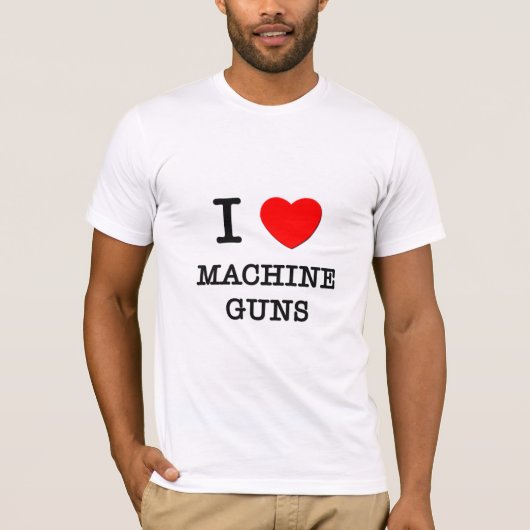 I Love Machine Pistolen T-shirt (Voorkant)
