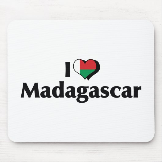 I Love Madagascar Flag Muismat (Voorkant)