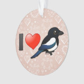 I Love Magpies Ornament (voorkant)