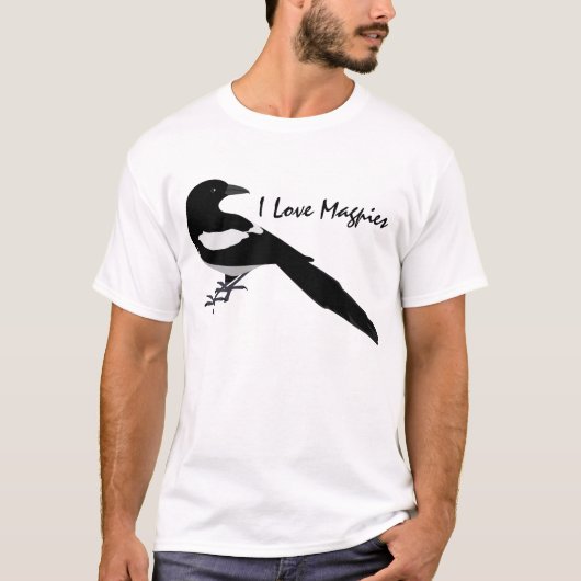 I Love Magpies T-Shirt (Voorkant)