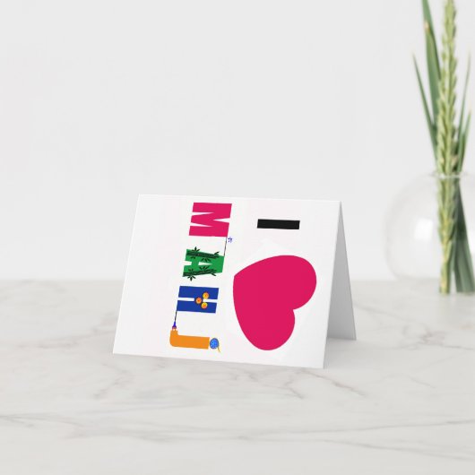 I Love Mahj Carte pour notes (Devant)