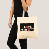 I Love Mahjong O Replacement with MJ Flower Tote Bag (Voorkant (product))